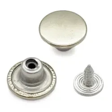 Гудзик для джинсів нержавіючий 14 мм гладкий (Нікель) 1000 шт