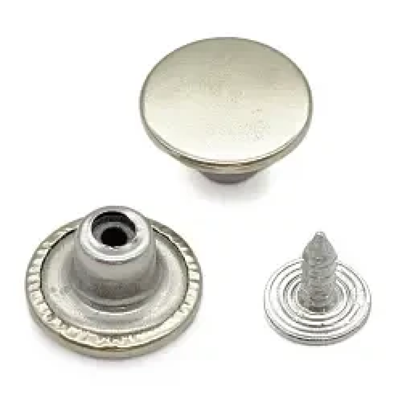 Гудзик для джинсів нержавіючий 14 мм гладкий (Нікель) 1000 шт