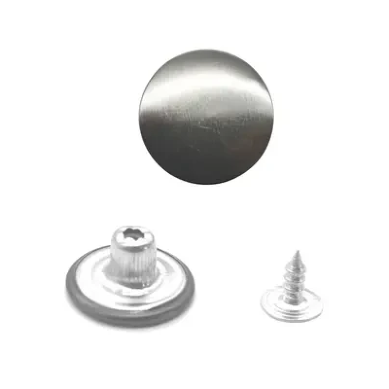 Гудзик для джинсів нержавіючий 14 мм гладкий (Темний Нікель) 100 шт