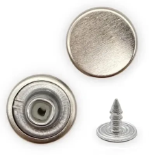 Гудзик для джинсів нержавіючий 17 мм гладкий (Нікель) 100 шт
