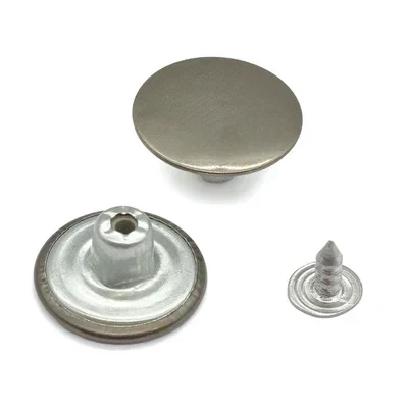 Гудзик для джинсів 17 мм гладкий (Темний Нікель) 100 шт