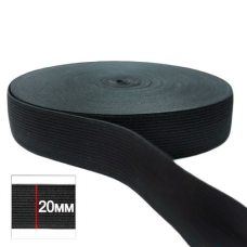 Резинка 20 мм Чорна (40 м)