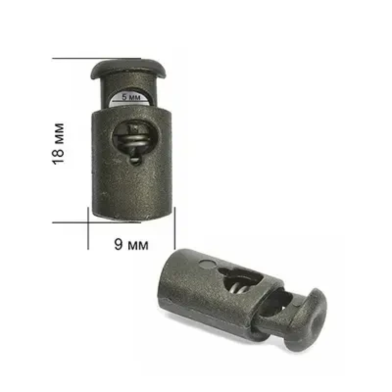 Фіксатор на один отвір 3861 Чорний 500 шт