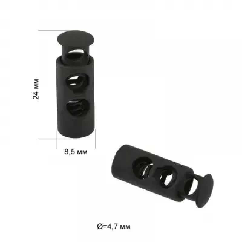 Фіксатор на два отвори 3351 колір Чорний 500 шт