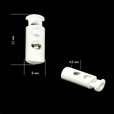 Фіксатор на два отвори 3351 Білий 50 шт 500