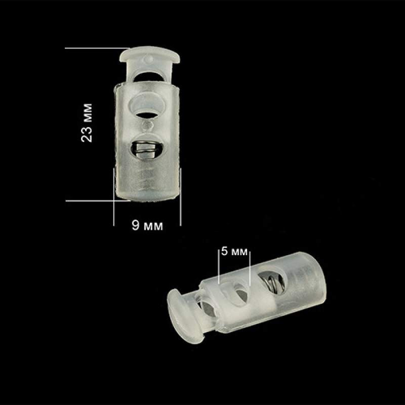 Фіксатор на два отвори 3351 колір Прозорий 500 шт Фіксатор на два отвори 3351 колір Прозорий 500 шт