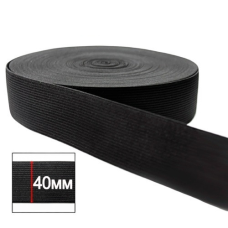 Резинка 40 мм Чорна (40 м)