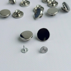 Гудзик для джинсів нержавіючий 17мм таблетка Нікель 50 шт