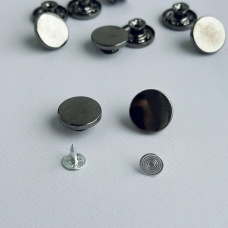 Гудзик для джинсів нержавіючий 17мм таблетка Темний Нікель 50 шт