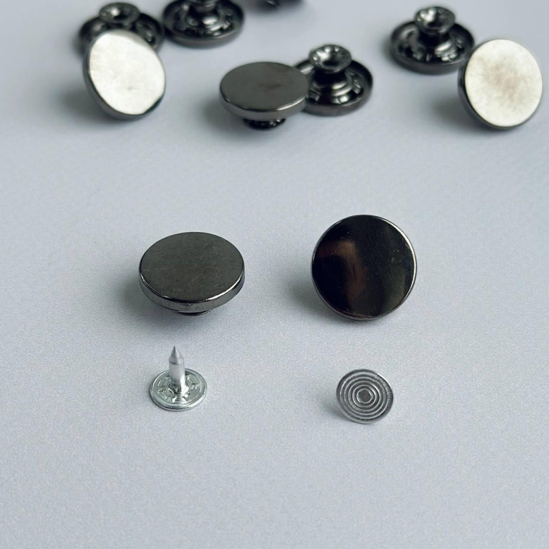 Гудзик для джинсів нержавіючий 17мм таблетка Темний Нікель 50 шт Гудзик для джинсів нержавіючий 17мм таблетка Темний Нікель 50 шт