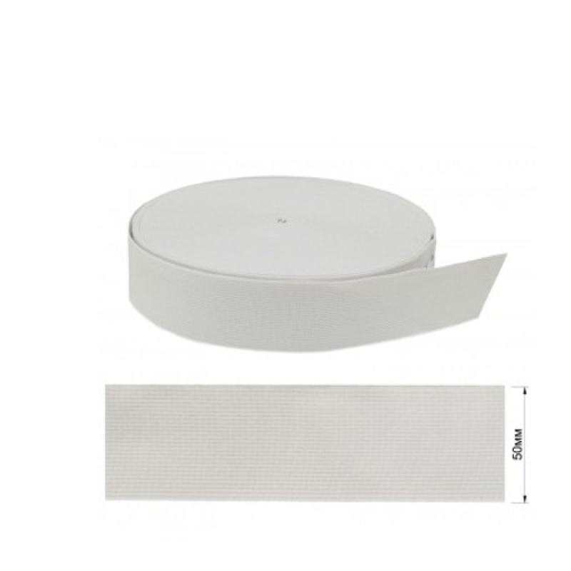 Резинка 50 мм Біла (40 м)