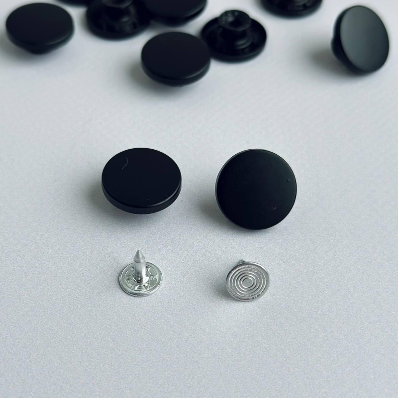 Гудзик для джинсів нержавіючий 17мм таблетка Чорний 50 шт