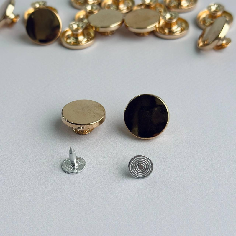 Гудзик для джинсів нержавіючий 17мм таблетка Золото 50 шт Гудзик для джинсів нержавіючий 17мм таблетка Золото 50 шт