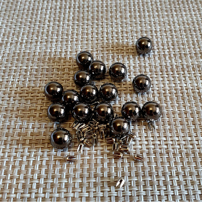 Намиста під перли прибивні 6 мм Темний Нікель 100 шт Намиста під перли прибивні 6 мм Темний Нікель 100 шт