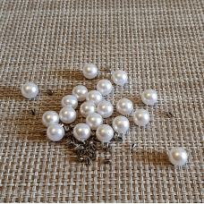 Перли прибивні 6 мм Білий 100 шт