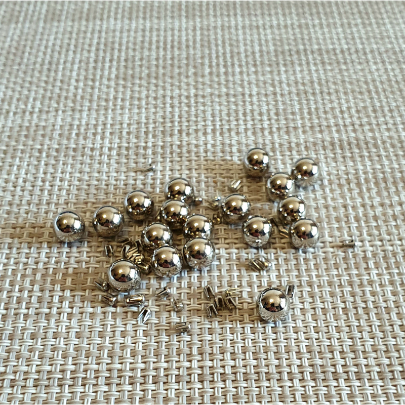 Перли прибивні 8 мм Нікель 100 шт