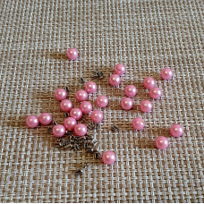 Перли прибивні 8 мм Світло Рожевий 100 шт