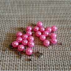 Перли прибивні 8 мм Рожевий 100 шт