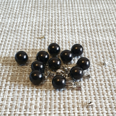 Перли прибивні 8 мм Чорний 100 шт