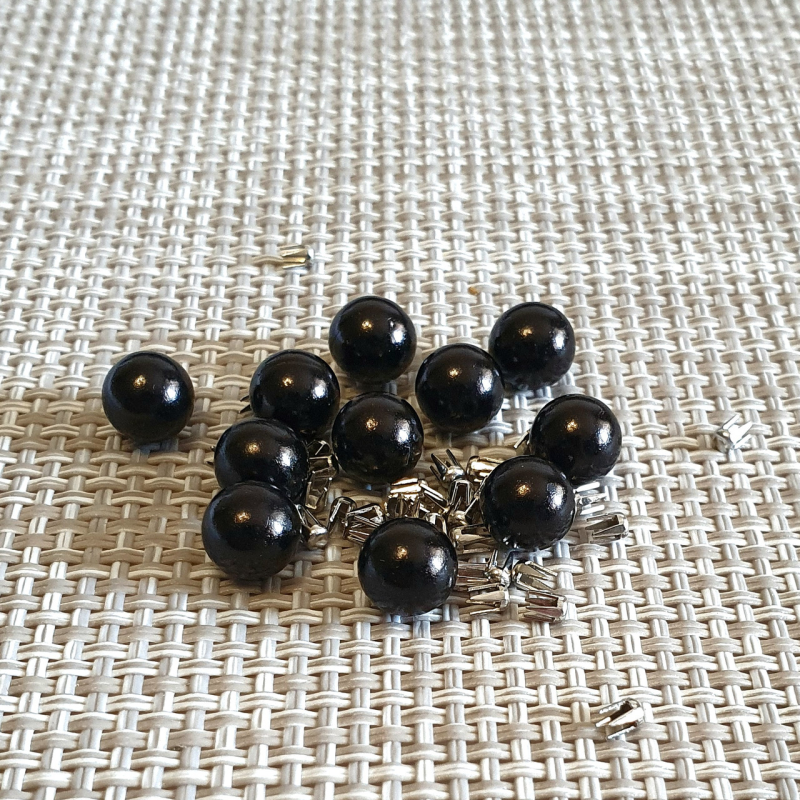 Перли прибивні 8 мм Чорний 100 шт