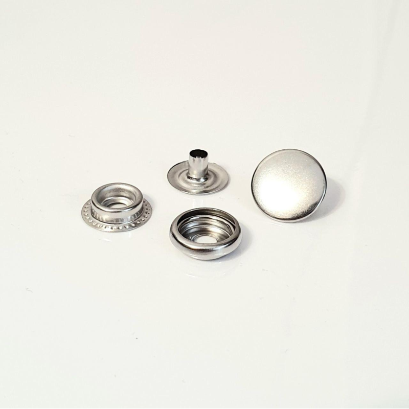 Кнопка Київська (Каппа) 15 мм (нержавіюча) Нікель 50 шт