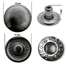 Кнопка ALFA 15 мм Темний Нікель 50 шт
