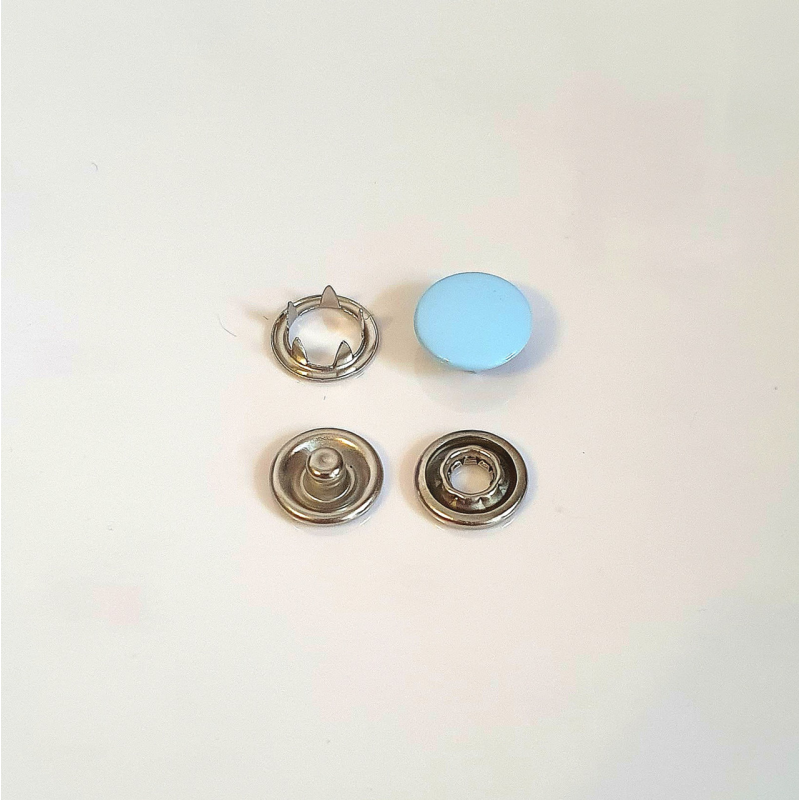 Кнопка BABY 9,5 мм закрита Блакитний 50 шт Кнопка BABY 9,5 мм закрита Блакитний 50 шт