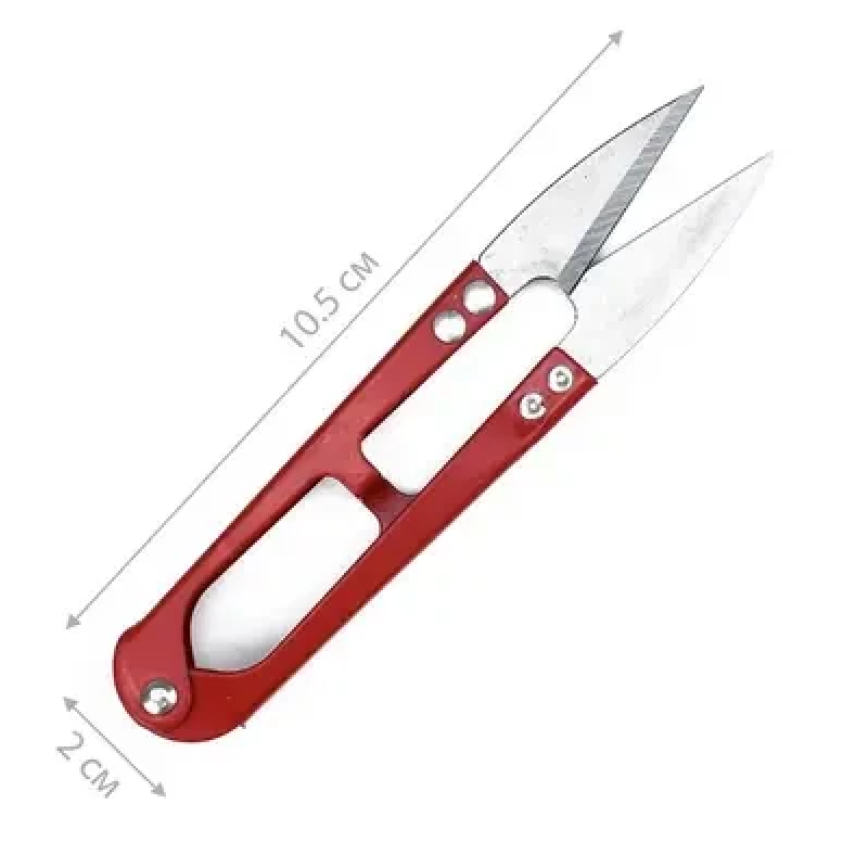 Ножиці швейні для обрізання ниток (метал) Червоні