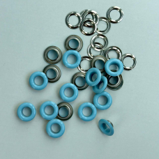 Люверс 8 мм Нержавійчий Блакитний 50 шт