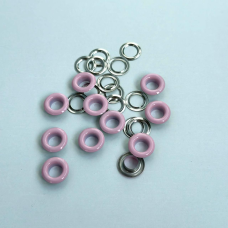 Люверс 8 мм Нержавійчий Ніжно Рожевий 50 шт