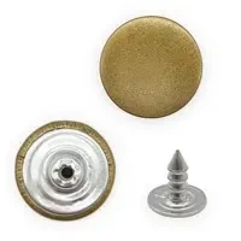 Гудзик для джинсів нержавіючий 14 мм гладкий (Антик) 50 шт