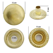 Кнопка Київська (Каппа) 15 мм Золото 100 шт