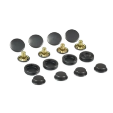 Кнопка Гамма (нержавіюча) 12.5 мм Чорна 1000 шт