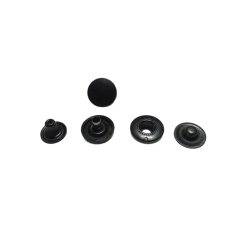 Кнопка Alfa 15 мм з пластиковим верхом 15 мм Чорна 720 шт