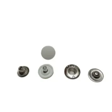 Кнопка Alfa 15 мм з пластиковим верхом 15 мм Біла 50 шт