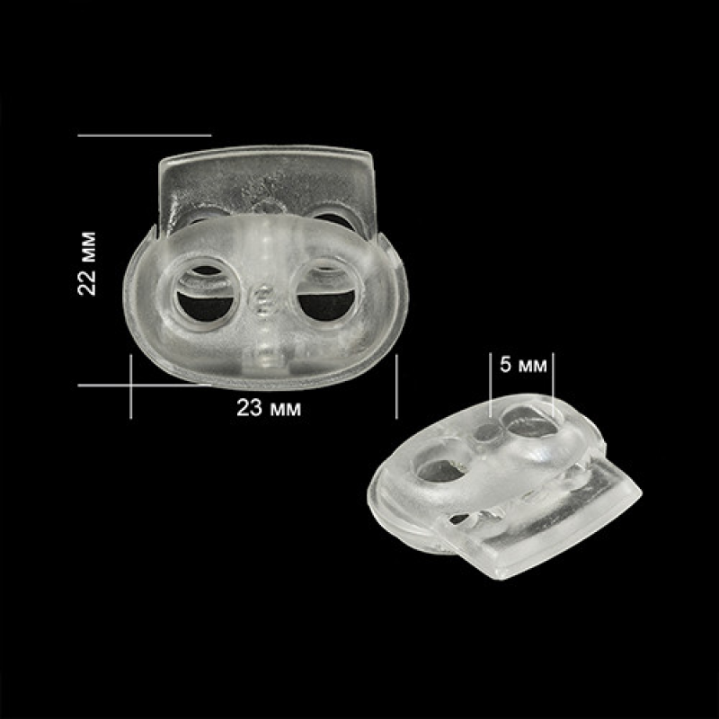 Фіксатор на два отвори 3370 колір Прозорий 50 шт Фіксатор на два отвори 3370 колір Прозорий 50 шт