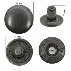 Кнопка ALFA 15 мм Оксид 720 шт