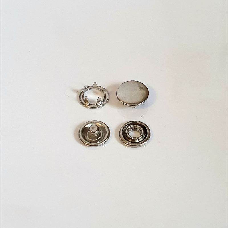 Кнопка BABY 9.5 мм закрита Нікель 1440 шт Кнопка BABY 9.5 мм закрита Нікель 1440 шт