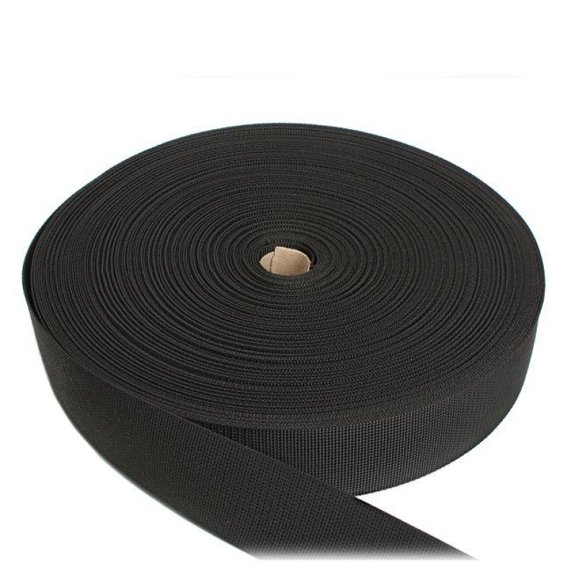 Стрічка ремінна (стропа) 50 мм чорна (50 м)